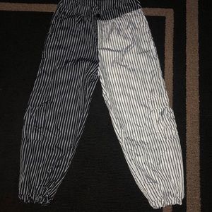 Mid waist polyester cargo type pants